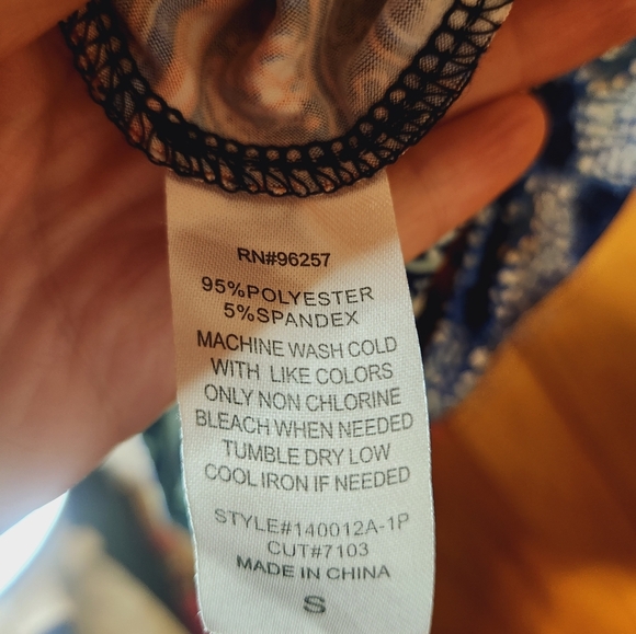 PerSeption Concept small blue and white sleeveless dress - Picture 9 of 9